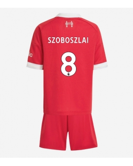 Billige Fotballdrakt Liverpool Dominik Szoboszlai #8 Replika Hjemmedraktsett Barn 2025-26 Kortermet (med bukser)